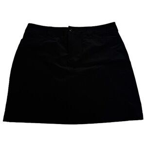 Black Athletic Mid-Rise Built-In Shorts Mini Skort Eddie Bauer